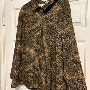 Ann Morgan Leopard Print Blouse/Outerwear
